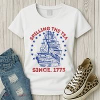 4th Of July Spilling The Tea Since 1773 History Teacher Women's T-Shirt thumb 3