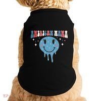 4th Of July Retro Funny America Mama Gift Doggie Tank thumb 0