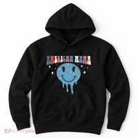 4th Of July Retro Funny America Mama Gift Hoodie thumb 0