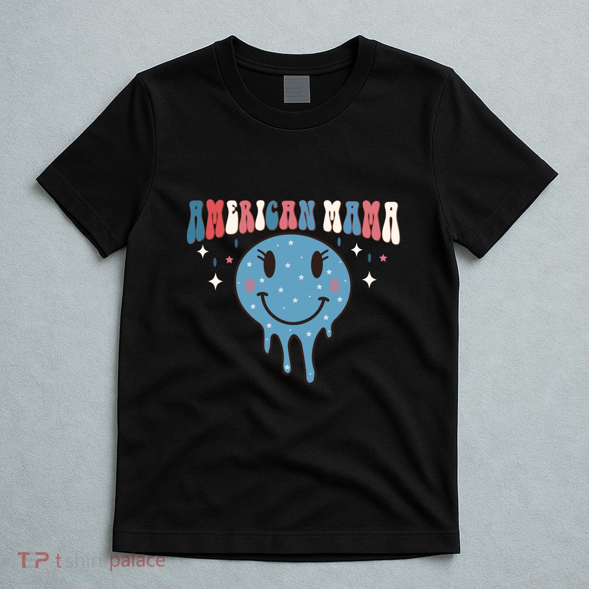 4th Of July Retro Funny America Mama Gift T-Shirt