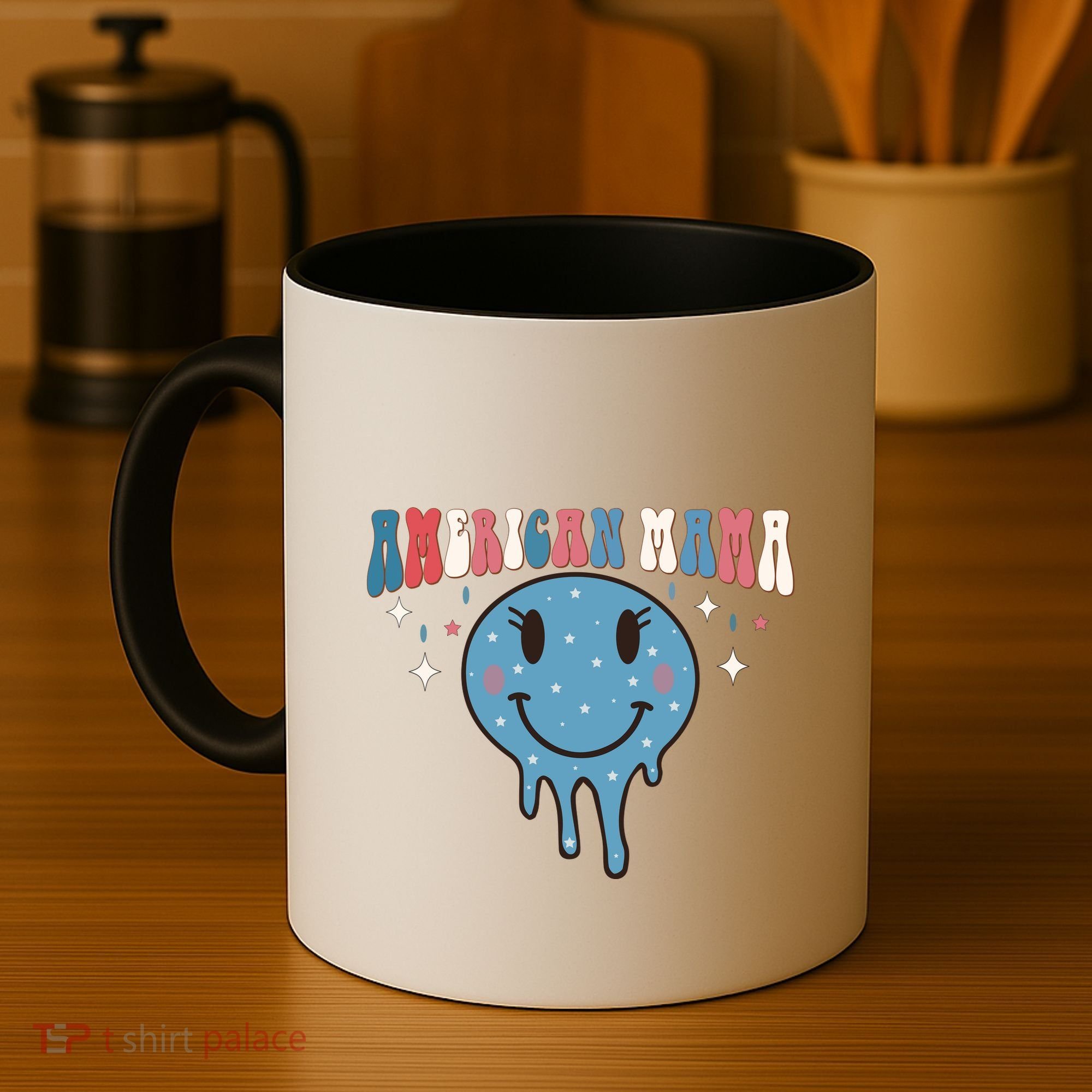 4th Of July Retro Funny America Mama Gift Coffee Mug
