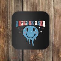 4th Of July Retro Funny America Mama Gift Coaster thumb 0