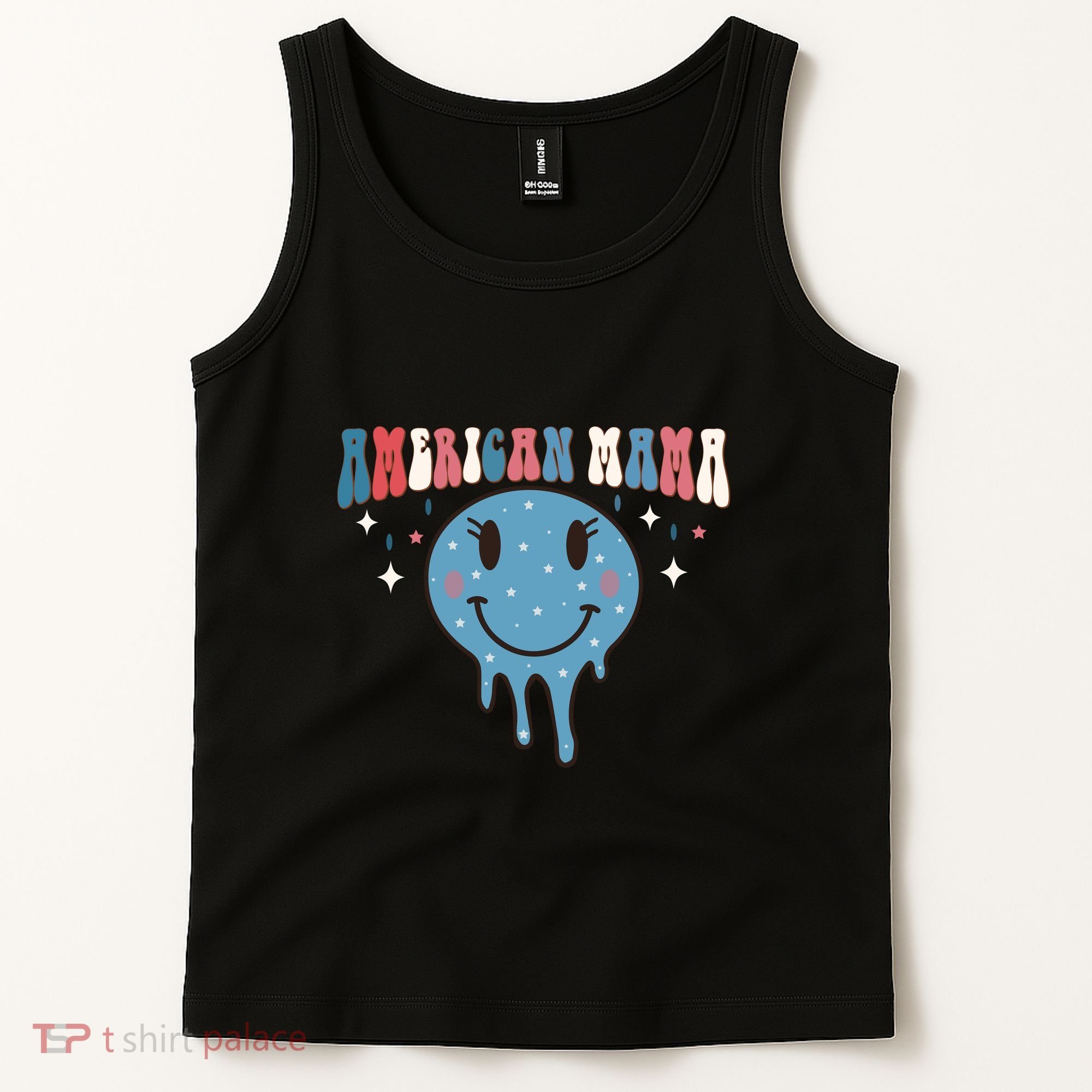 4th Of July Retro Funny America Mama Gift Tank Top