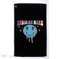 4th Of July Retro Funny America Mama Gift Golf Towel thumb 0
