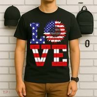 4th Of July Love Sunflower Patriotic T-Shirt thumb 6