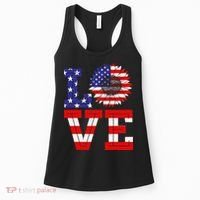 4th Of July Love Sunflower Patriotic Women's Tank Top thumb 0