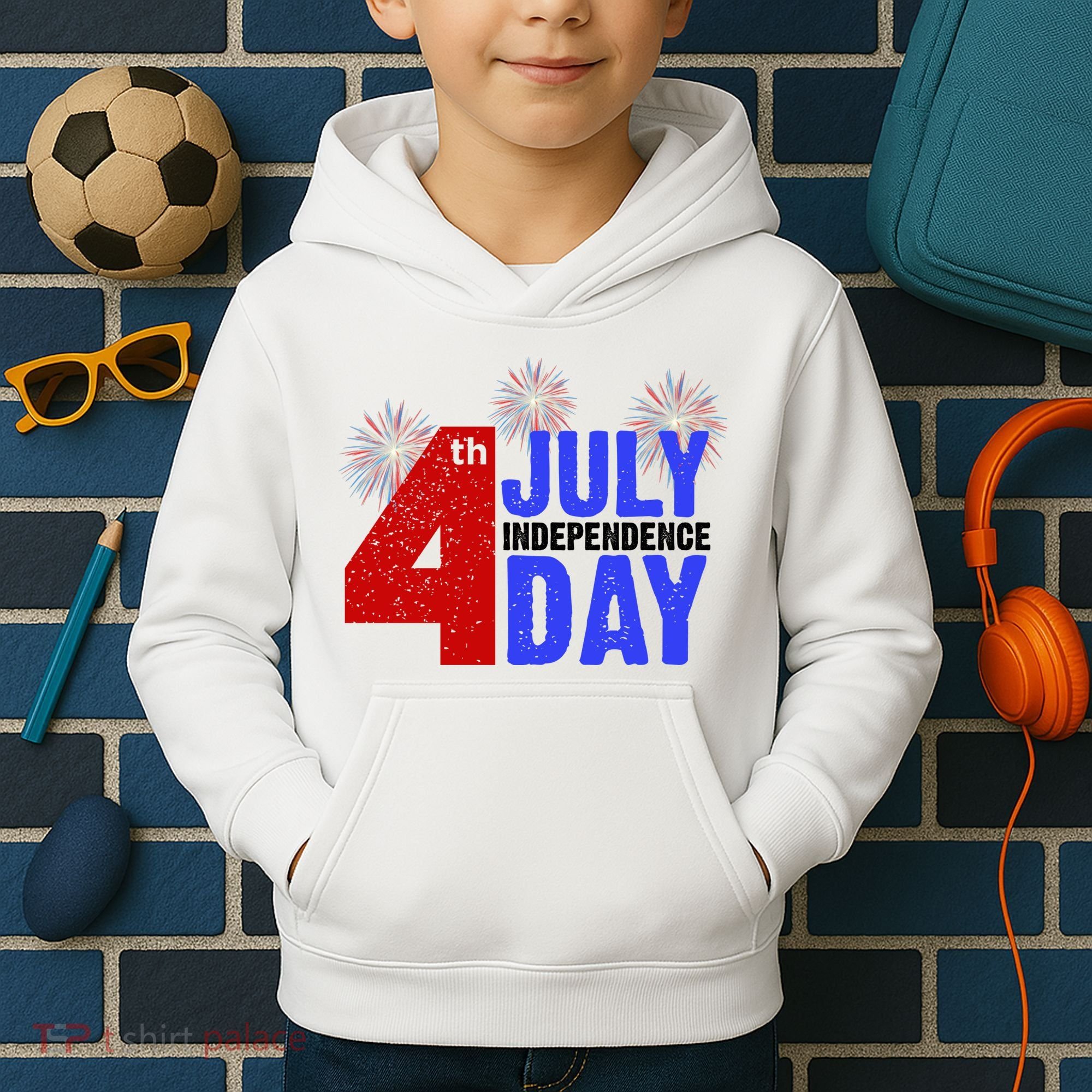 4th Of July Independence Day Fireworks Celebration Kids Hoodie