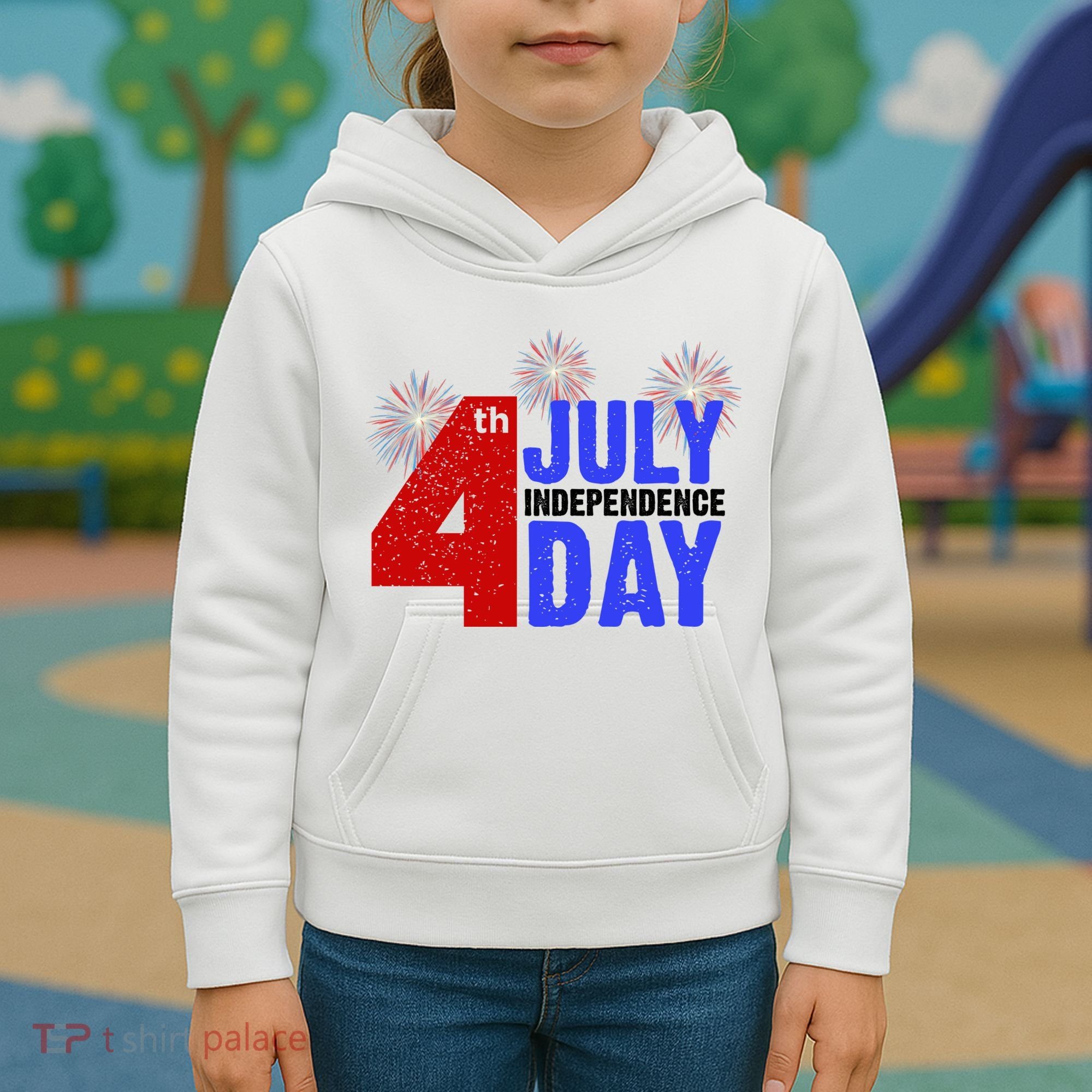 4th Of July Independence Day Fireworks Celebration Kids Hoodie