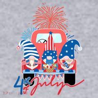 4th Of July Gnome Celebration Women's Racerback Cropped Tank thumb 2