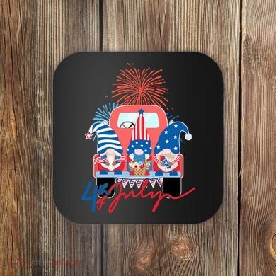 4th Of July Gnome Celebration Coaster