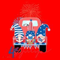 4th Of July Gnome Celebration Santa Hat thumb 1