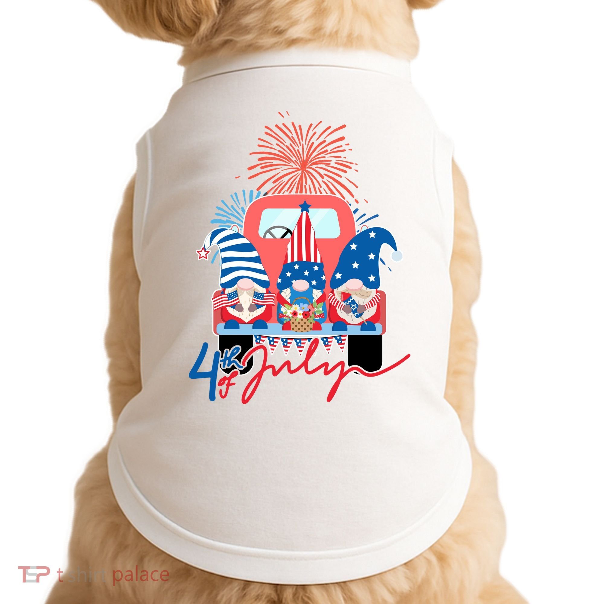 4th Of July Gnome Celebration Doggie Tank