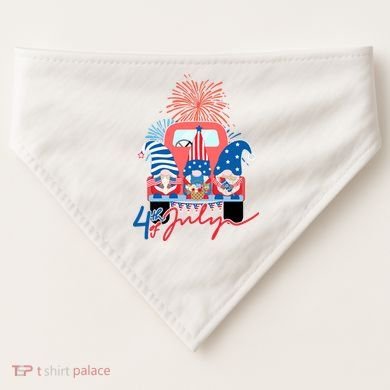 4th Of July Gnome Celebration USA-Made Doggie Bandana