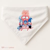 4th Of July Gnome Celebration USA-Made Doggie Bandana thumb 0
