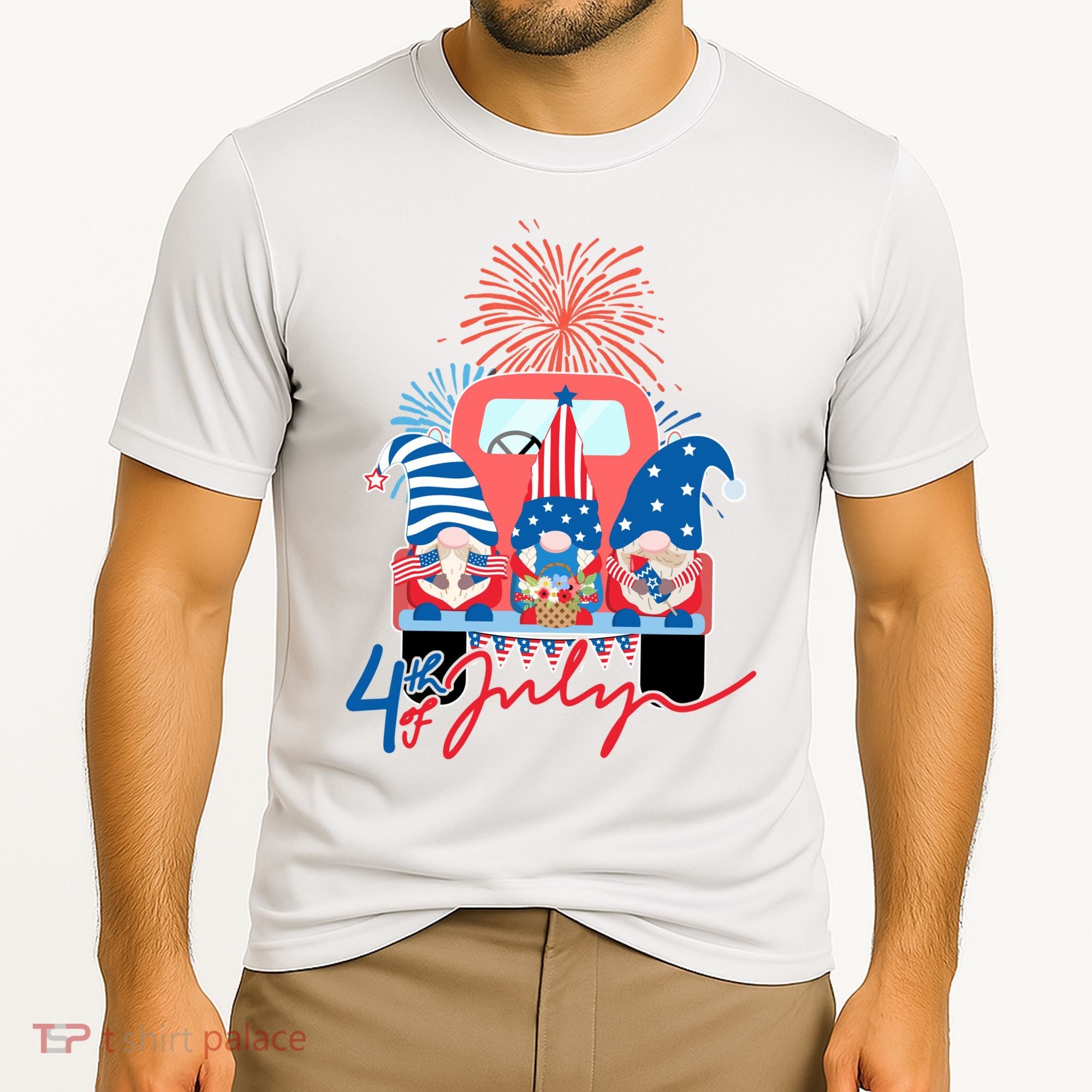 4th Of July Gnome Celebration Cooling Performance Crew T-Shirt