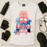 4th Of July Gnome Celebration Cooling Performance Crew T-Shirt thumb 3