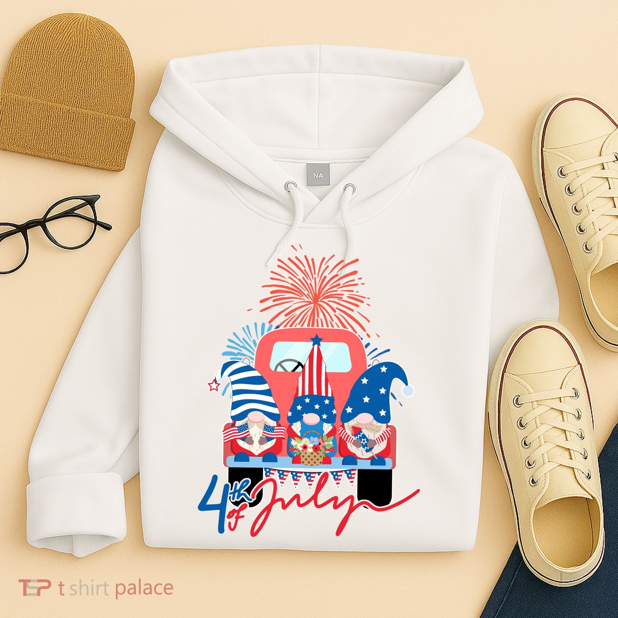 4th Of July Gnome Celebration Hoodie