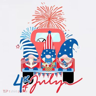 4th Of July Gnome Celebration Button
