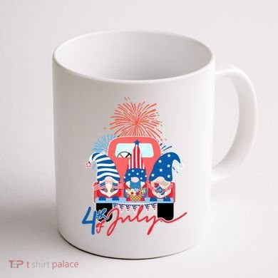 4th Of July Gnome Celebration Coffee Mug back