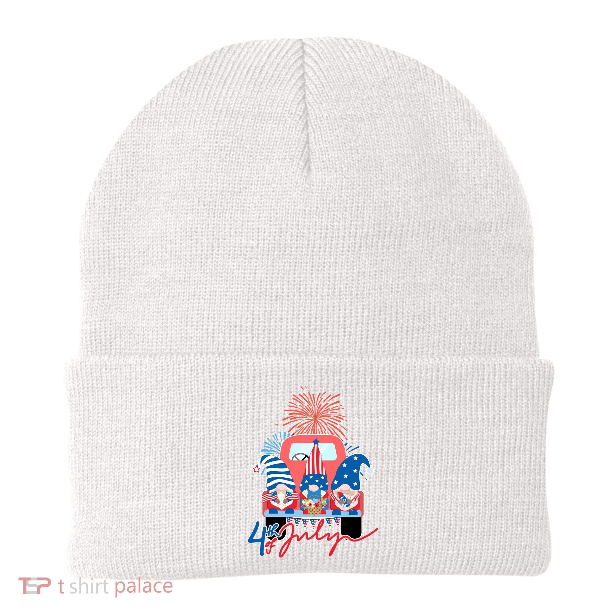 4th Of July Gnome Celebration Beanie