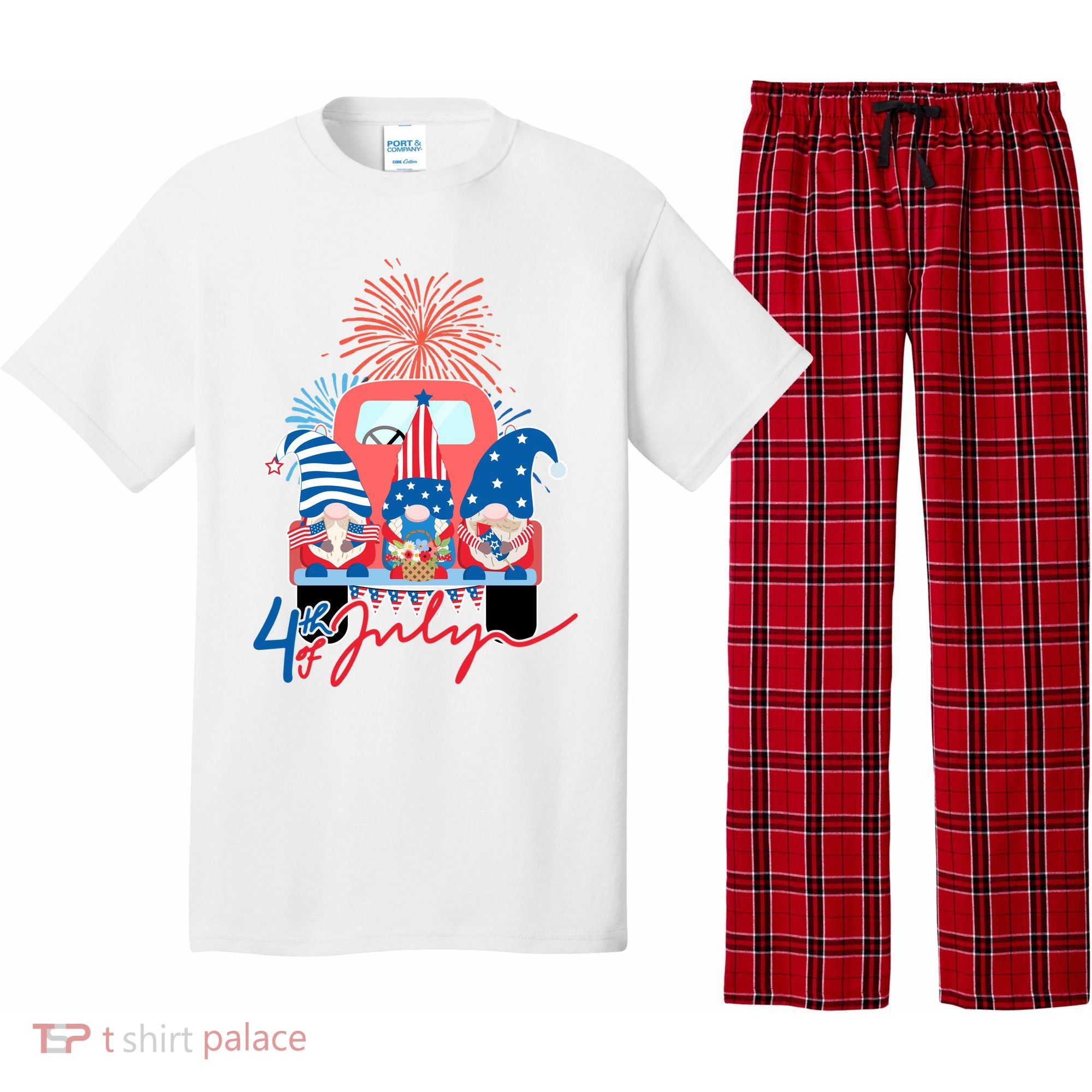 4th Of July Gnome Celebration Pajama Set