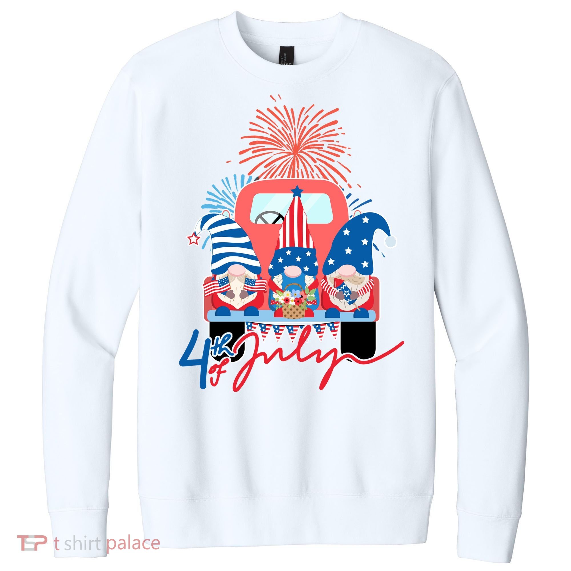 4th Of July Gnome Celebration V.I.T. Fleece Crew Sweatshirt