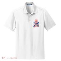 4th Of July Gnome Celebration Dry Zone Grid Polo thumb 0