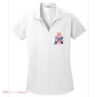 4th Of July Gnome Celebration Women's Dry Zone Grid Polo thumb 0