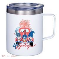 4th Of July Gnome Celebration 12oz Stainless Steel Coffee Mug thumb 0