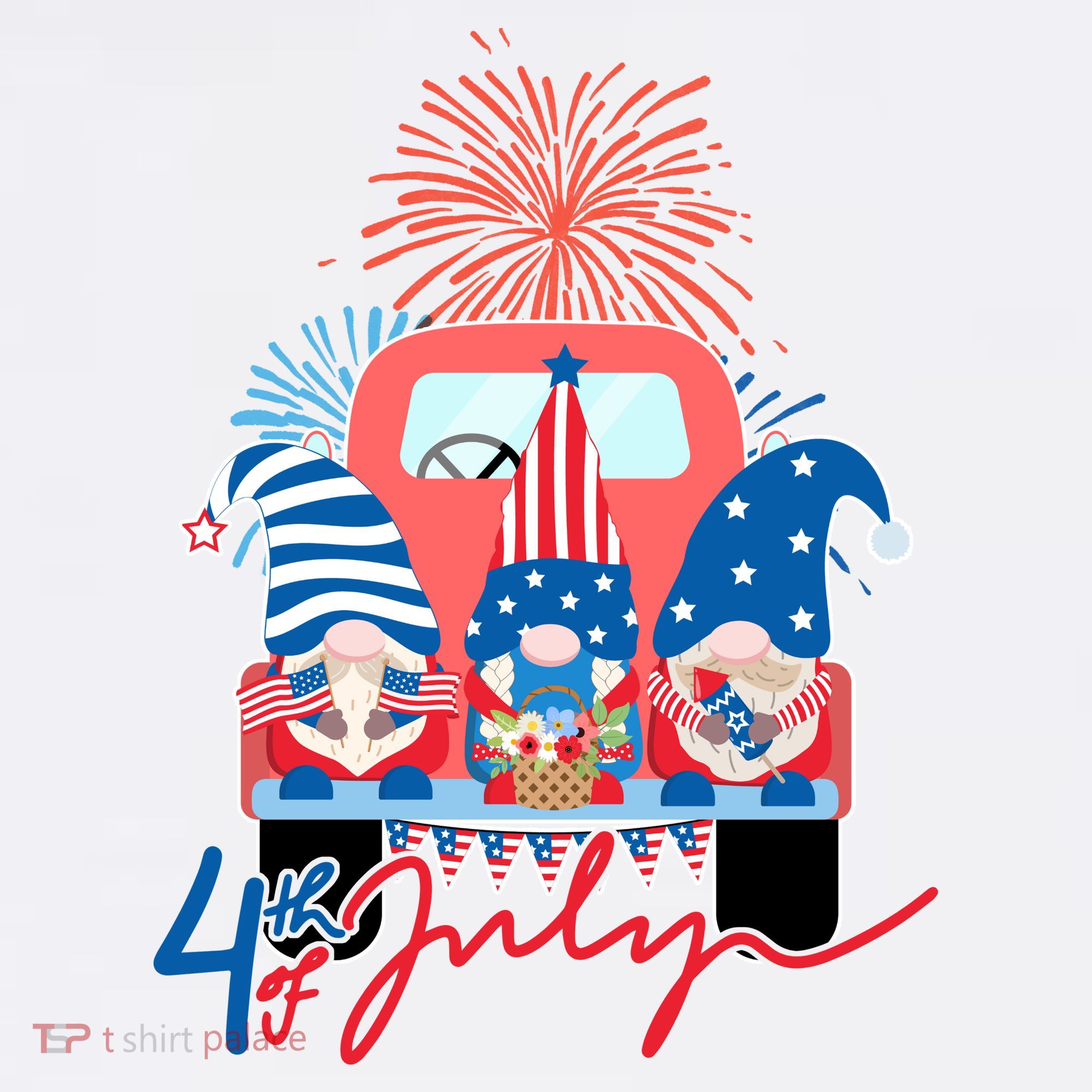 4th Of July Gnome Celebration Mousepad
