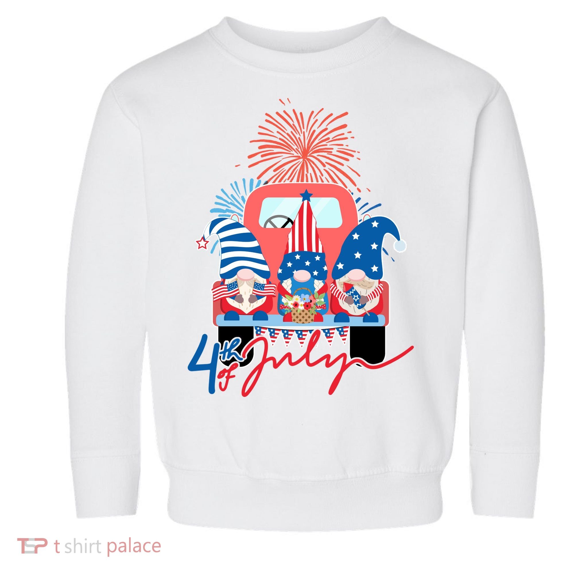 4th Of July Gnome Celebration Toddler Sweatshirt