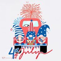 4th Of July Gnome Celebration Toddler Sweatshirt thumb 2