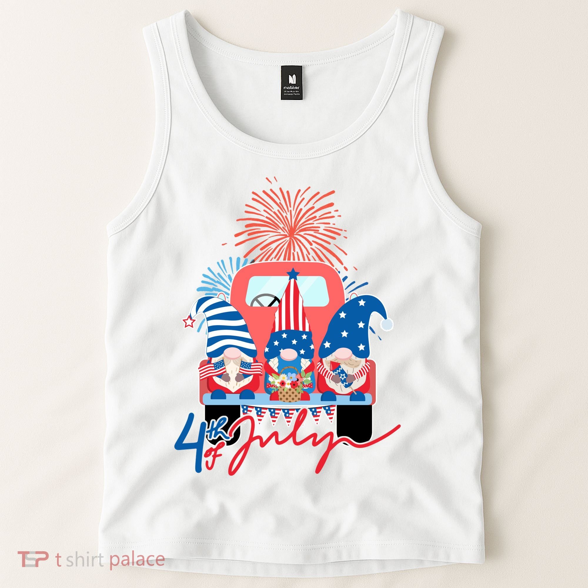 4th Of July Gnome Celebration Tank Top