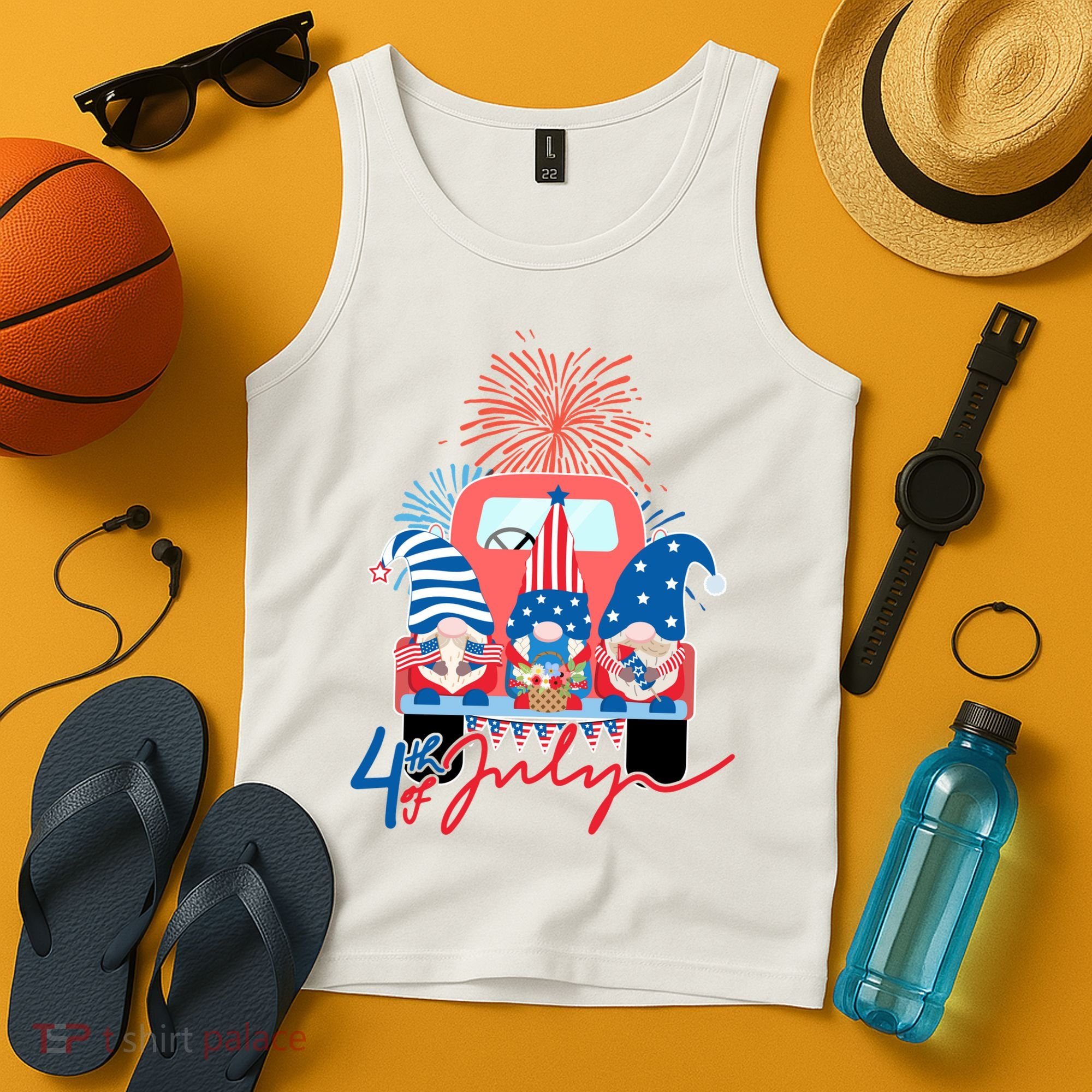 4th Of July Gnome Celebration Tank Top