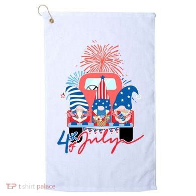 4th Of July Gnome Celebration Golf Towel
