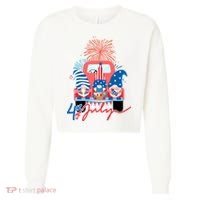 4th Of July Gnome Celebration Cropped Pullover Crew thumb 0