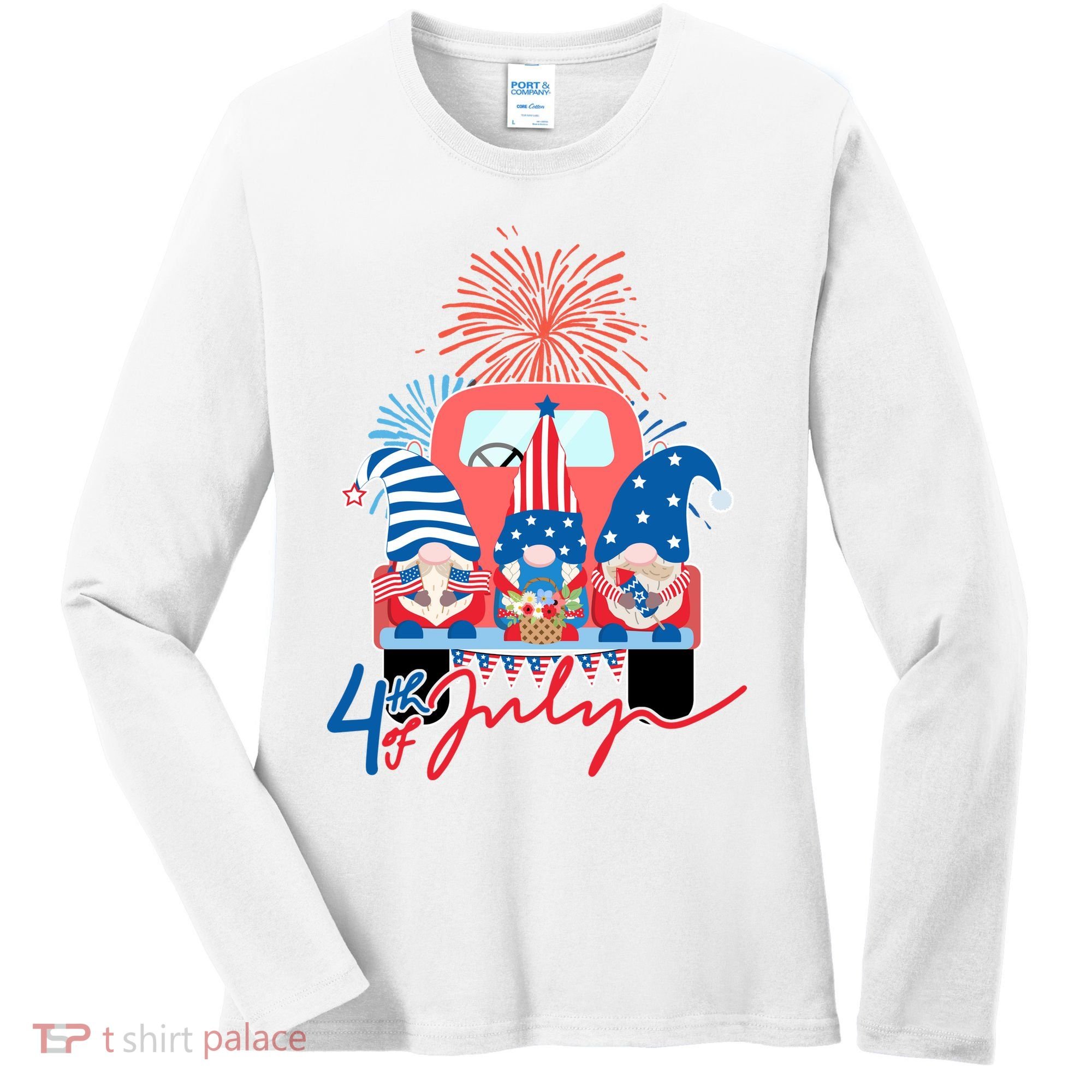 4th Of July Gnome Celebration Women's Long Sleeve Shirt
