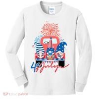 4th Of July Gnome Celebration Kids Long Sleeve Shirt thumb 0