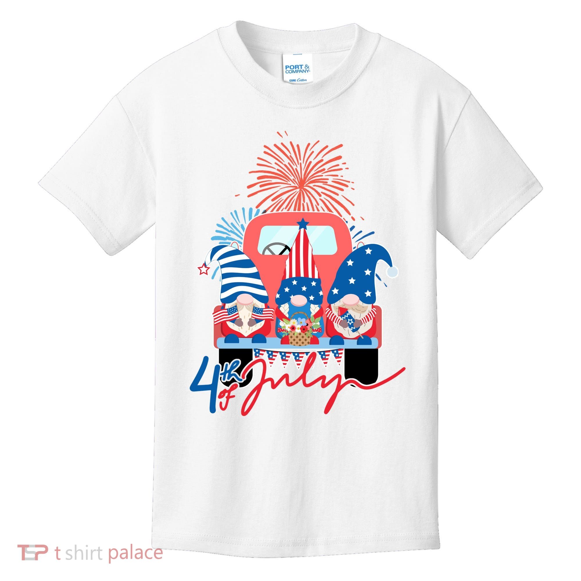 4th Of July Gnome Celebration Kids T-Shirt