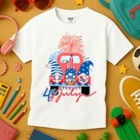 4th Of July Gnome Celebration Kids T-Shirt thumb 3