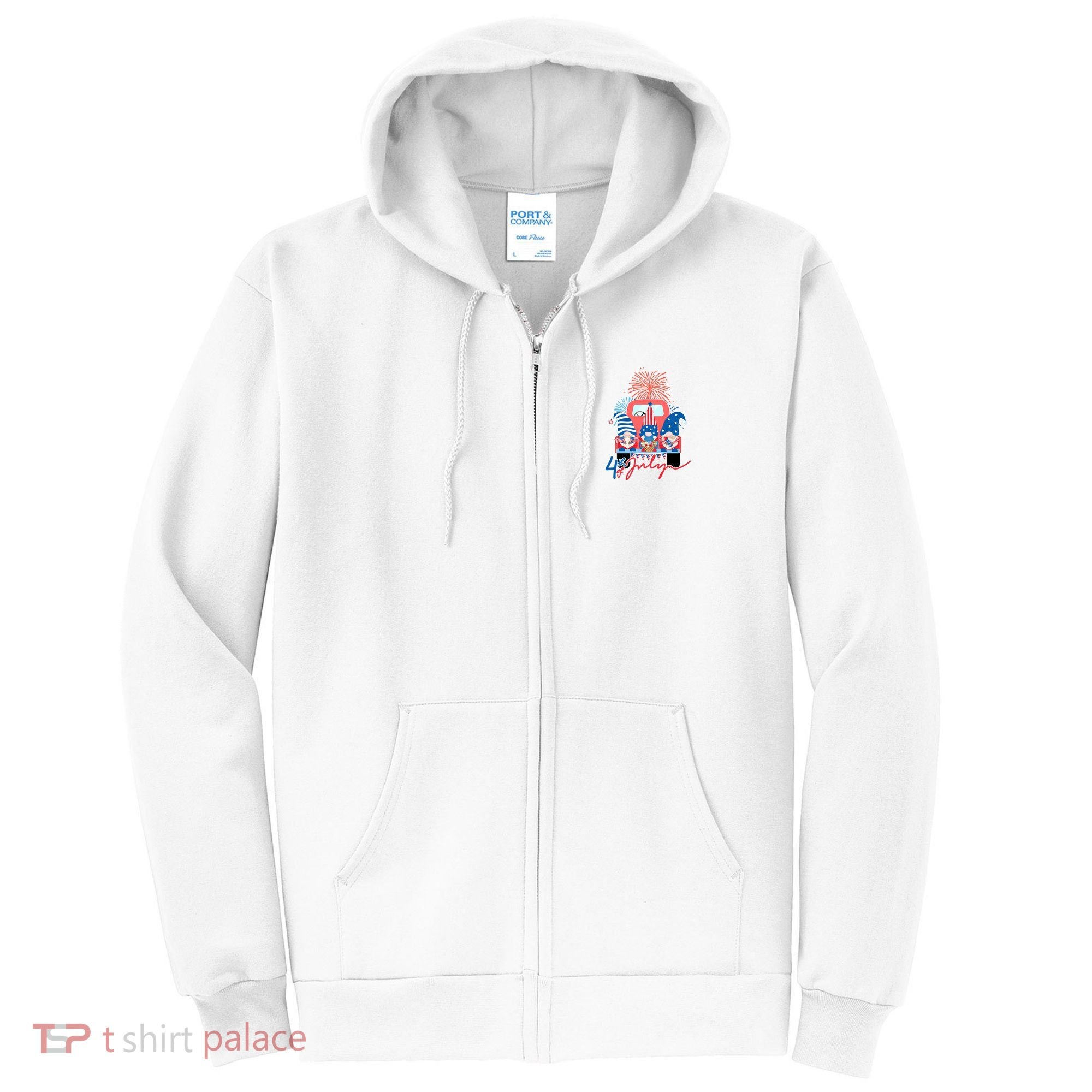 4th Of July Gnome Celebration Full Zip Hoodie