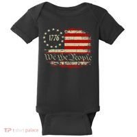 4th Of July Usa Flag American Baby Bodysuit thumb 0