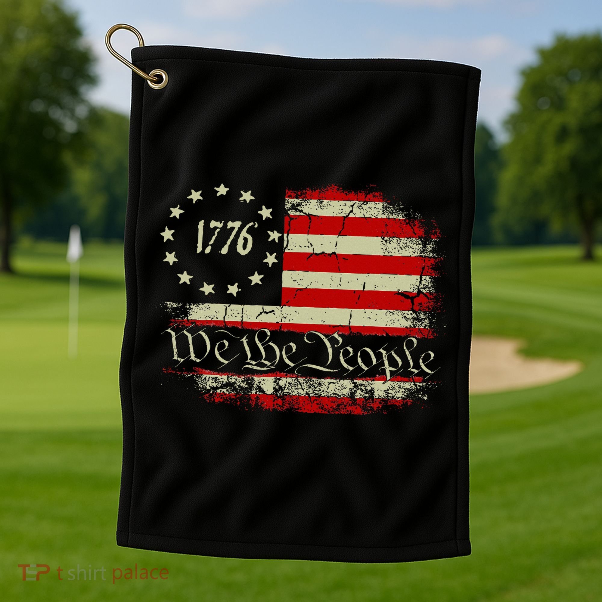 4th Of July Usa Flag American Golf Towel