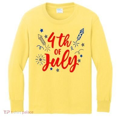 4th Of July Independence Day Celebration Kids Long Sleeve Shirt