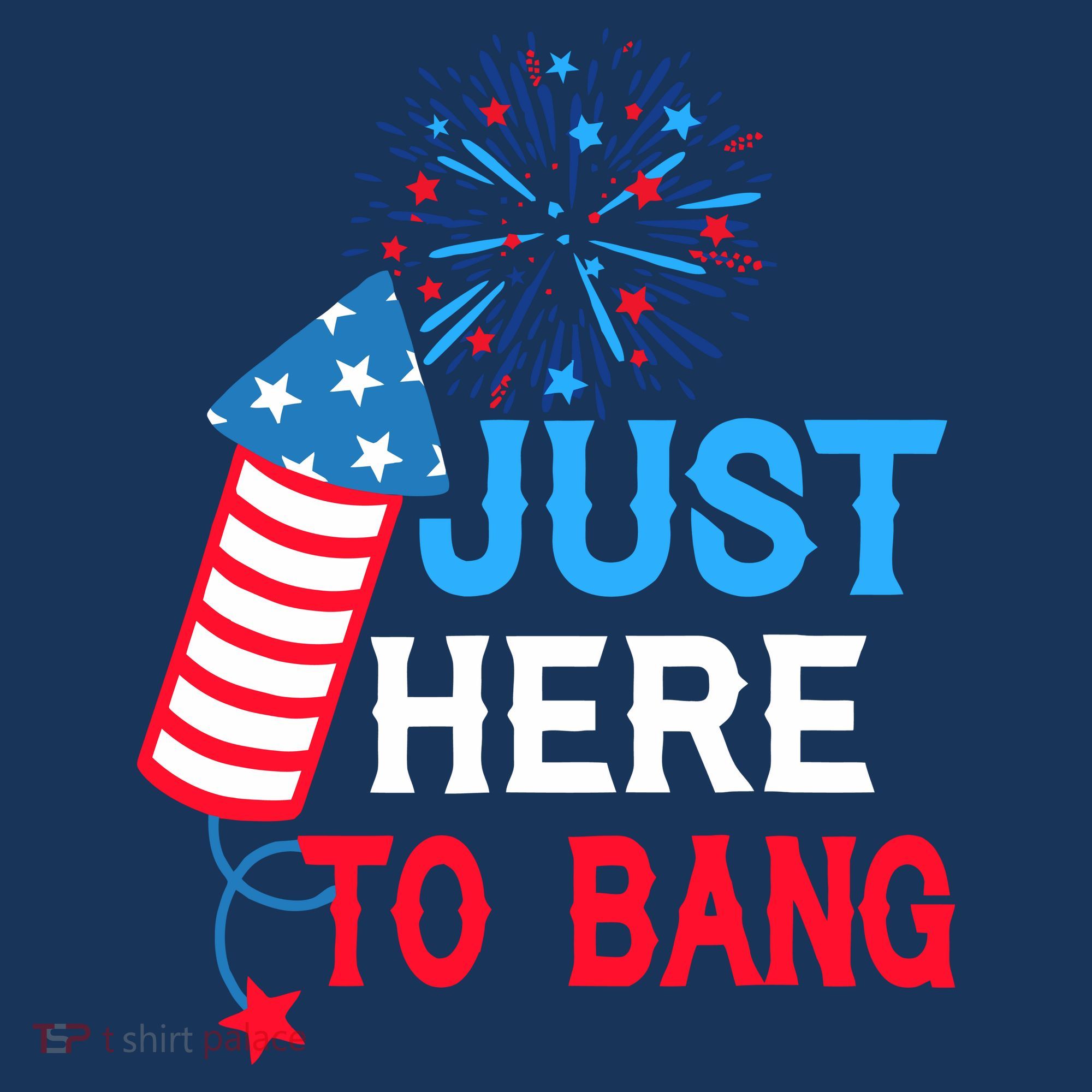 4th Of July Im Just Here To Bang Fireworks America Flag Gift Women's Tank Top