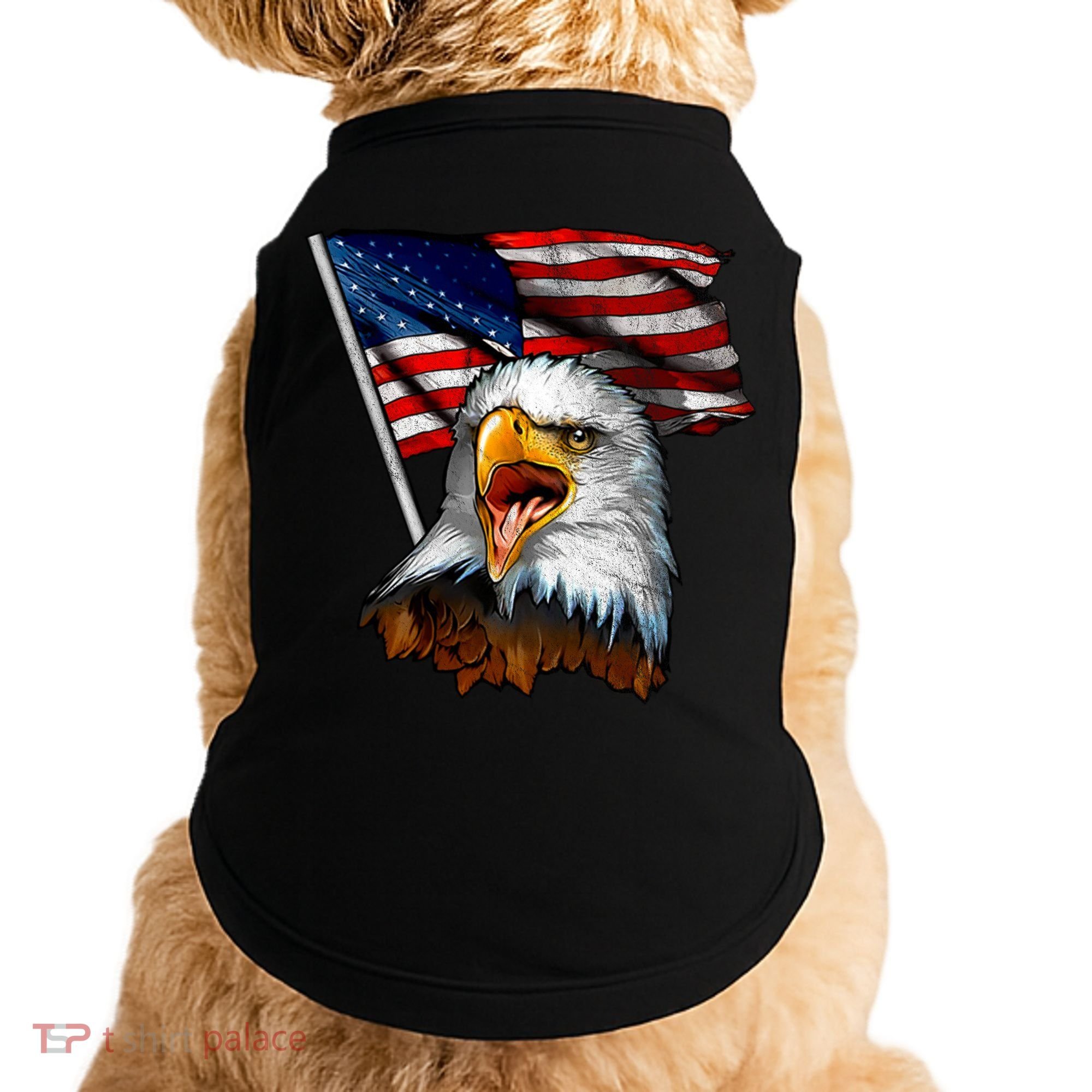 4th Of July Eagle American Flag Doggie Tank