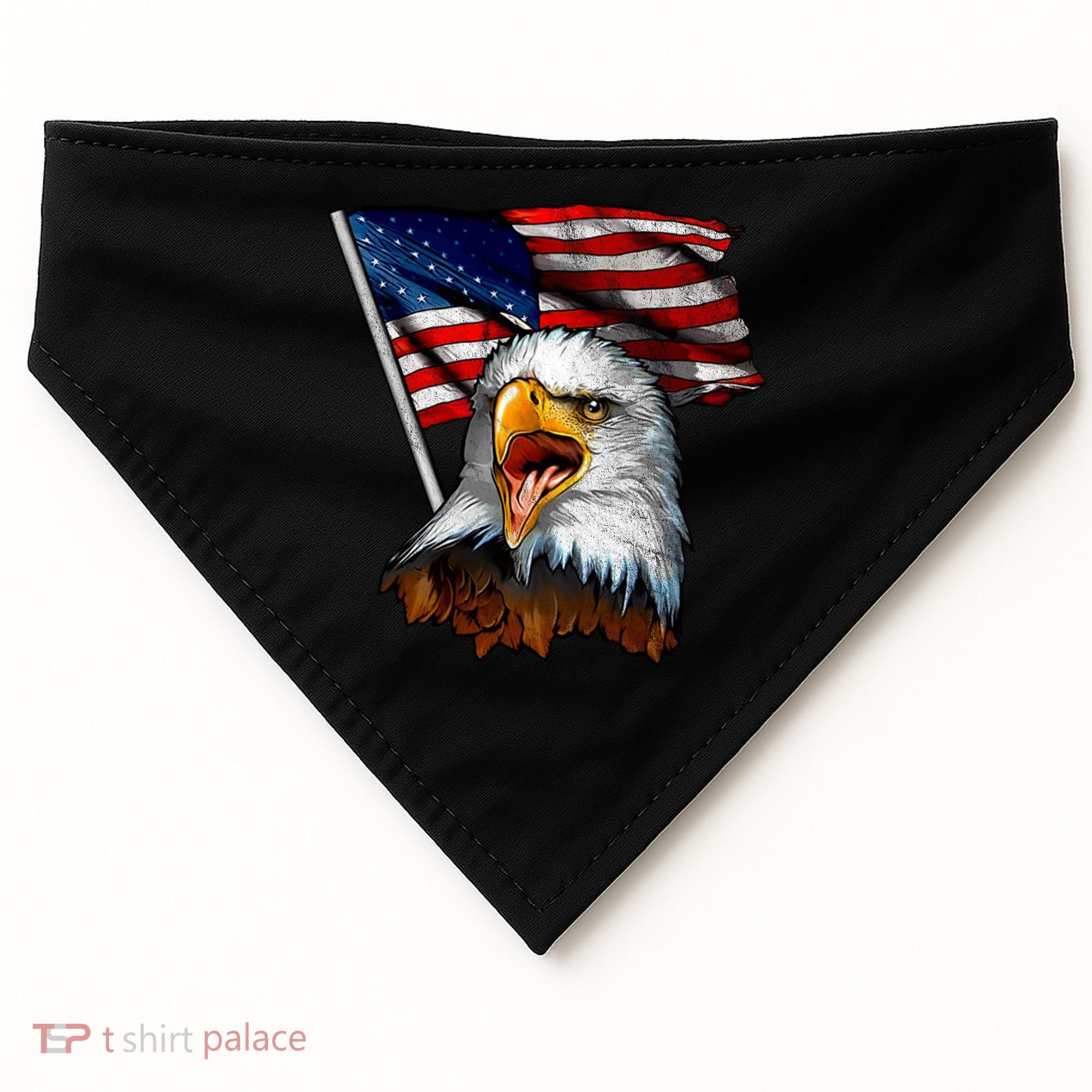 4th Of July Eagle American Flag USA-Made Doggie Bandana