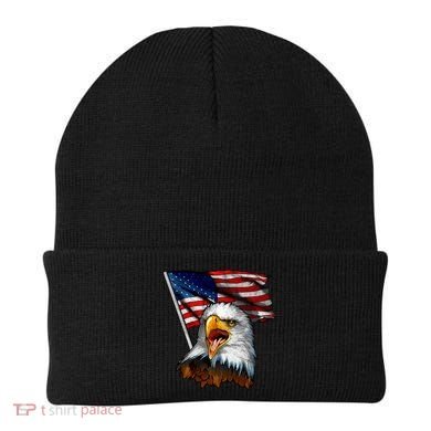 4th Of July Eagle American Flag Beanie