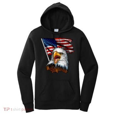 4th Of July Eagle American Flag Women's Hoodie