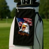 4th Of July Eagle American Flag Golf Towel thumb 2